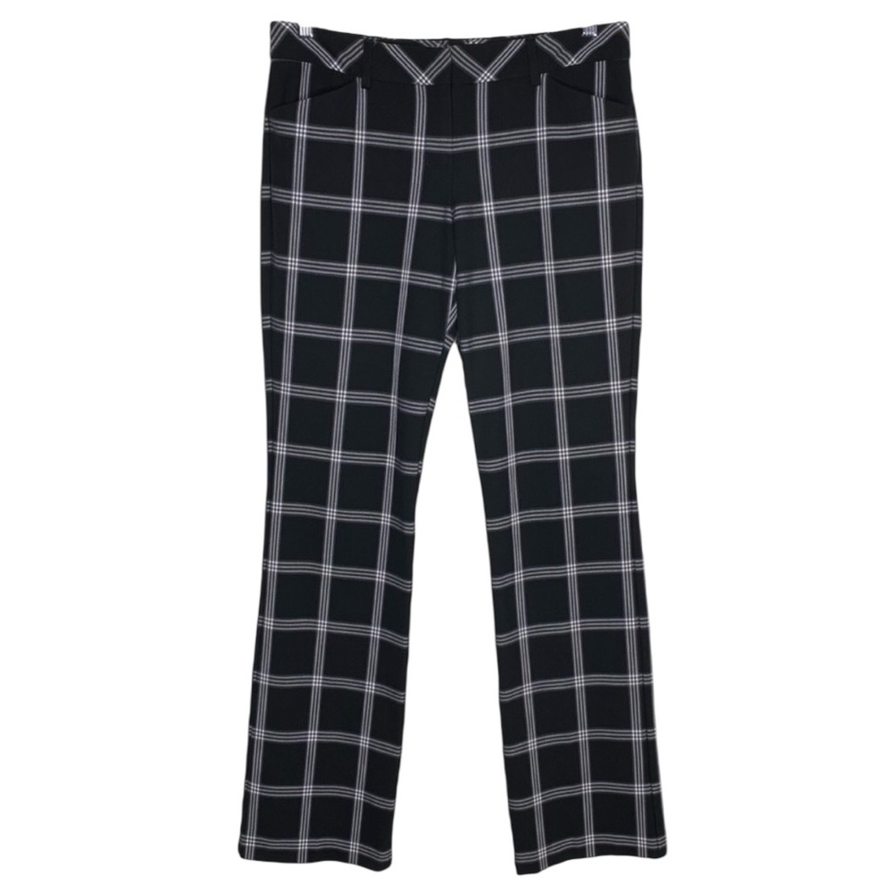 Express Editor Black & White Plaid Dress Pants Size 6R High Rise Work Career